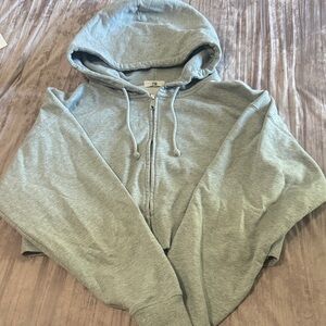 Gray Zip-Up Hoodie